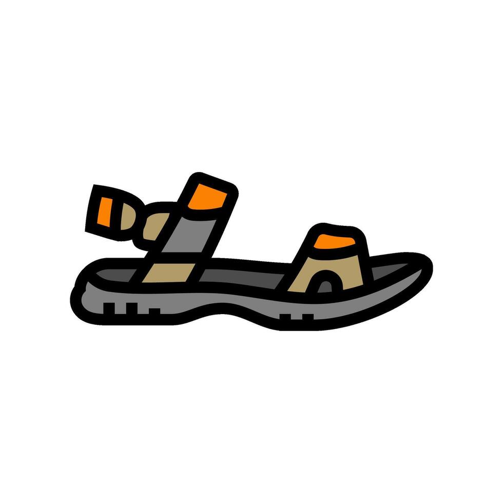 convertible sandals footwear tourism color icon illustration vector