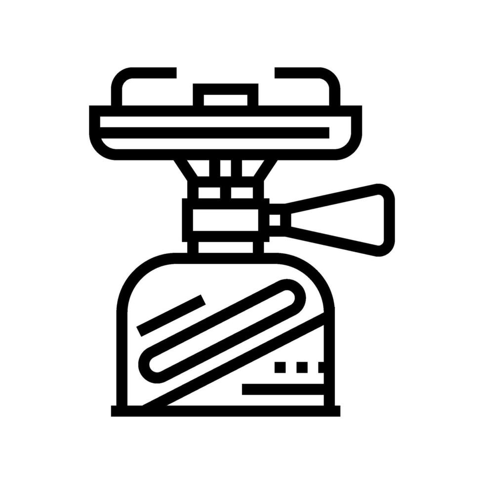 propane gas burner stove line icon illustration vector