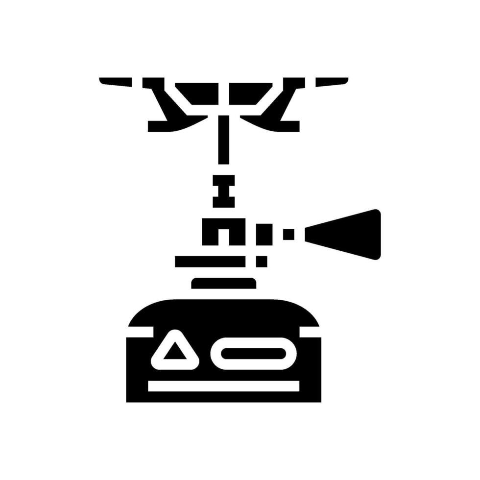 butane gas burner stove glyph icon illustration vector