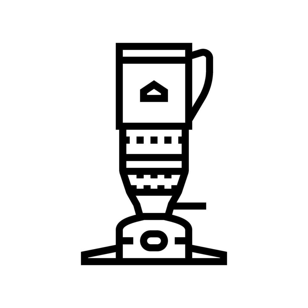 trail gas burner stove line icon illustration vector
