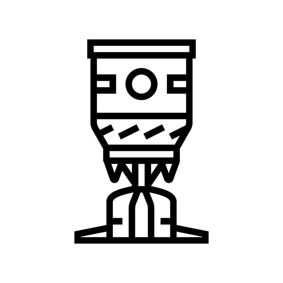 cookware gas burner stove line icon illustration vector