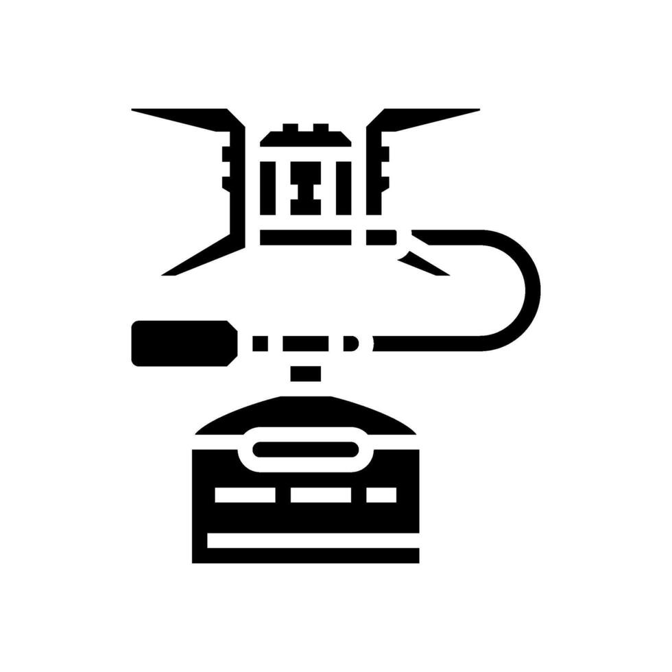 burnerhead gas burner stove glyph icon illustration vector