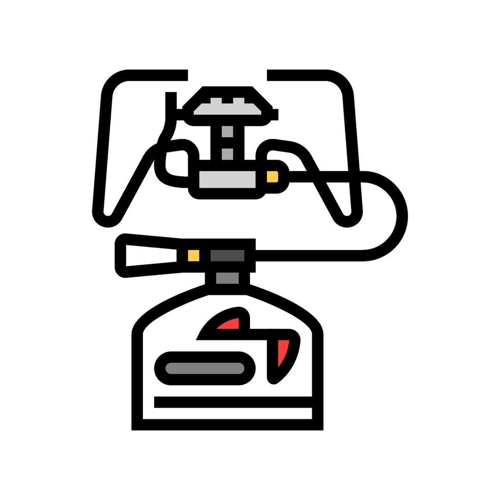 travel gas burner stove color icon illustration vector
