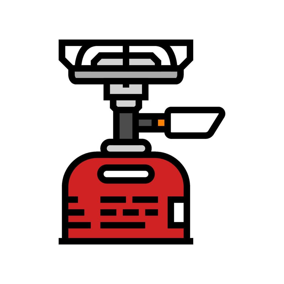 mountain gas burner stove color icon illustration vector