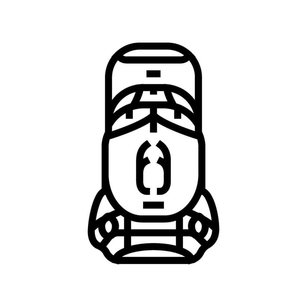 mountin hiking backpack line icon illustration vector