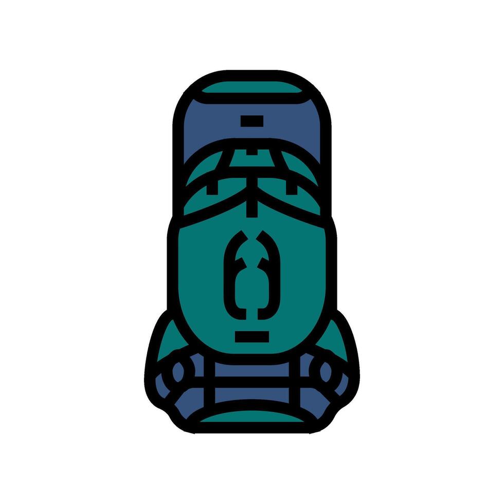 mountin hiking backpack color icon illustration vector