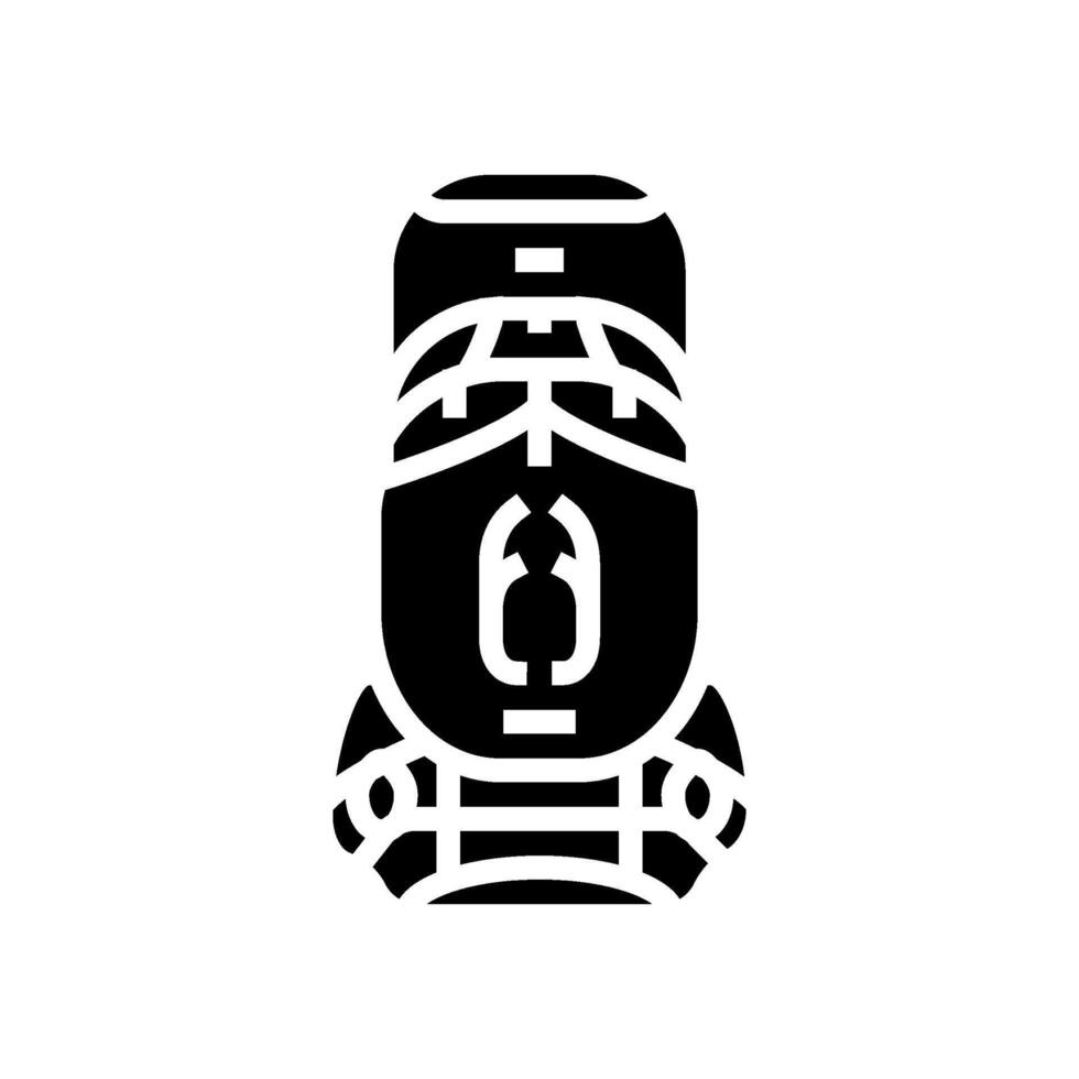 mountin hiking backpack glyph icon illustration vector