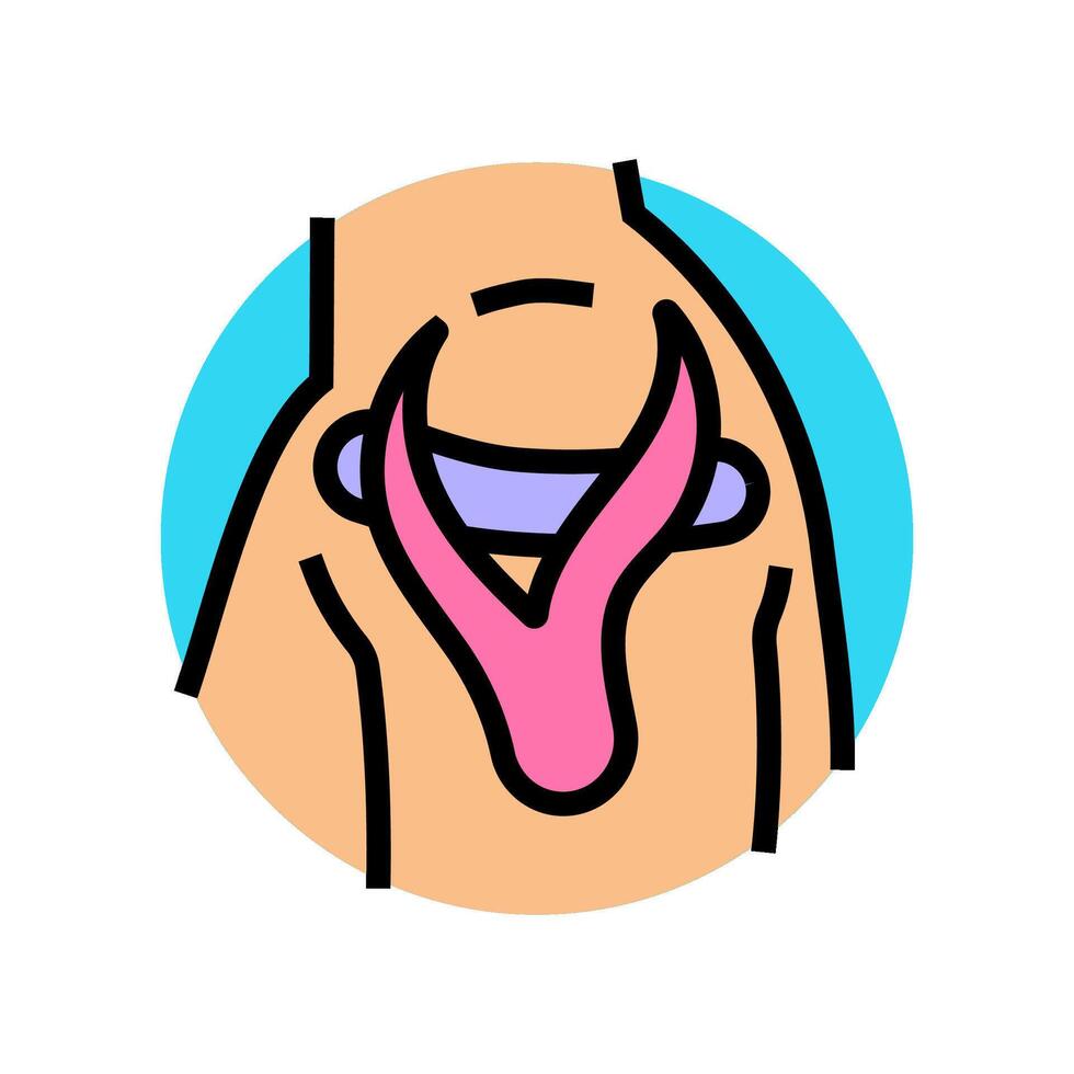 shoulder kinesio tape applied color icon illustration vector