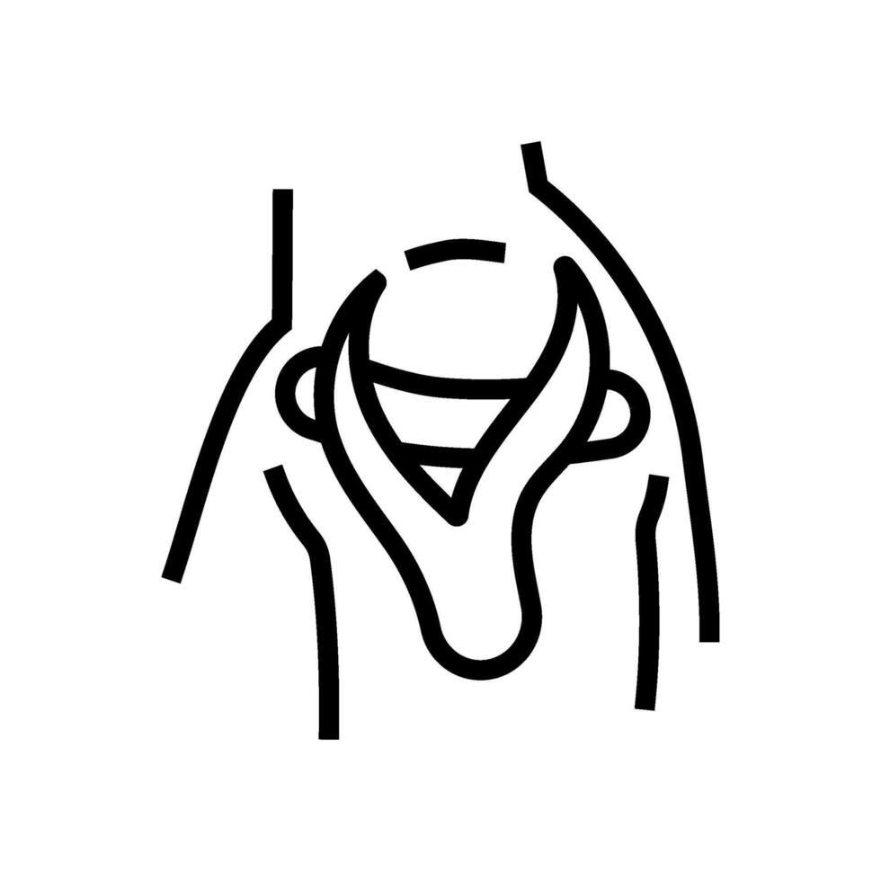 shoulder kinesio tape applied line icon illustration vector
