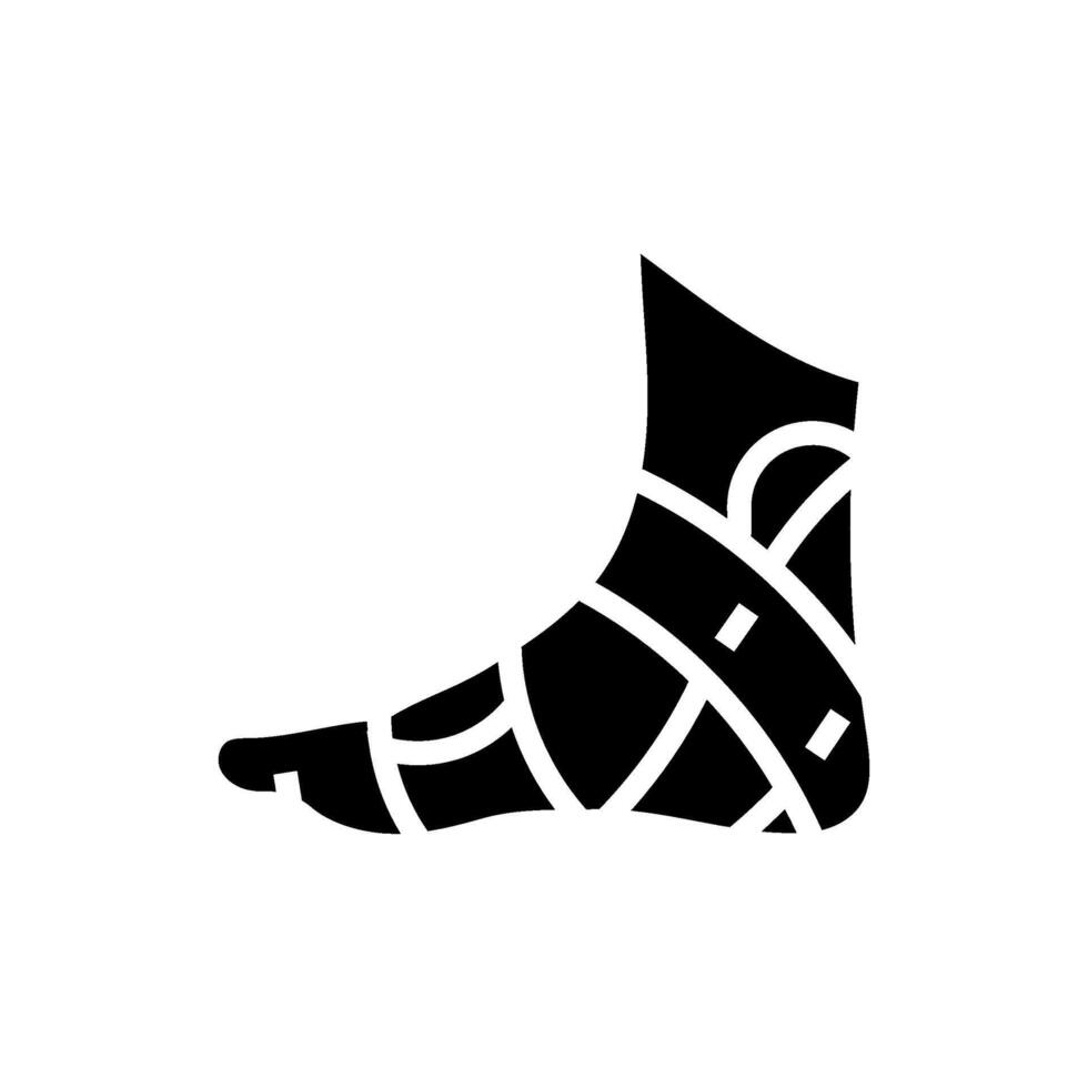 ankle kinesio tape glyph icon illustration vector