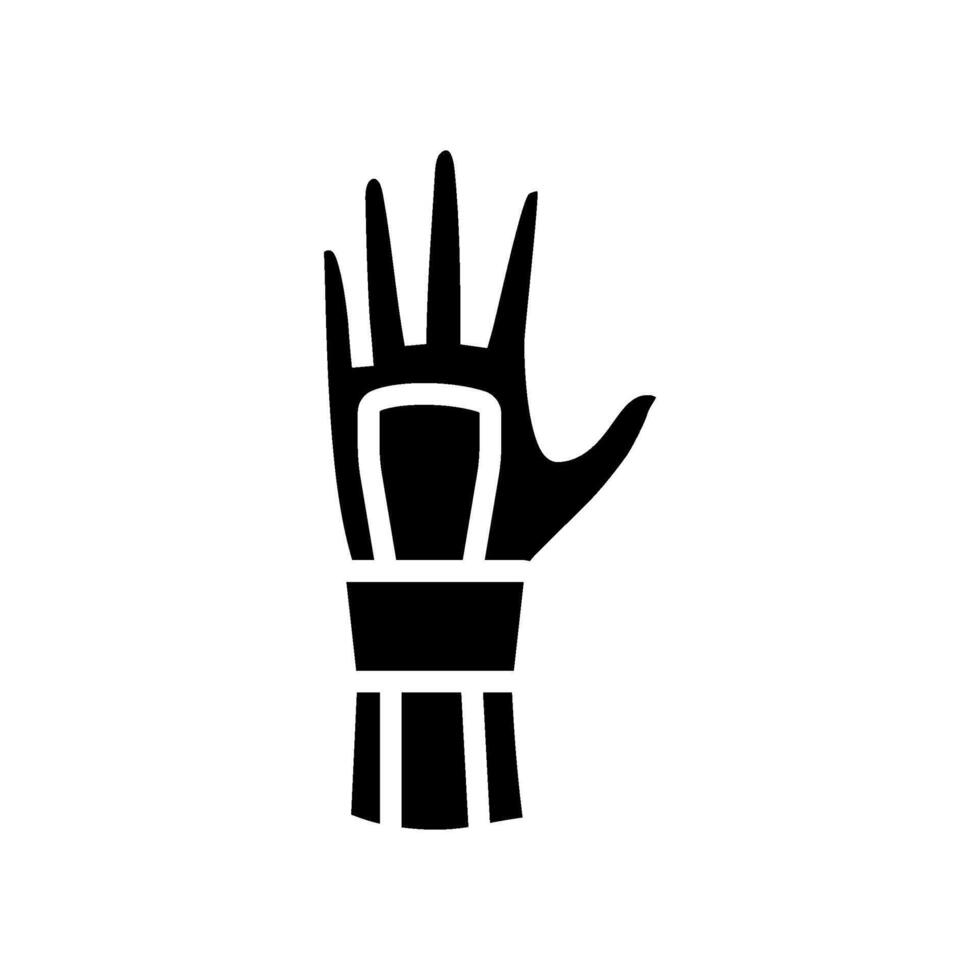 wrist kinesio tape glyph icon illustration vector