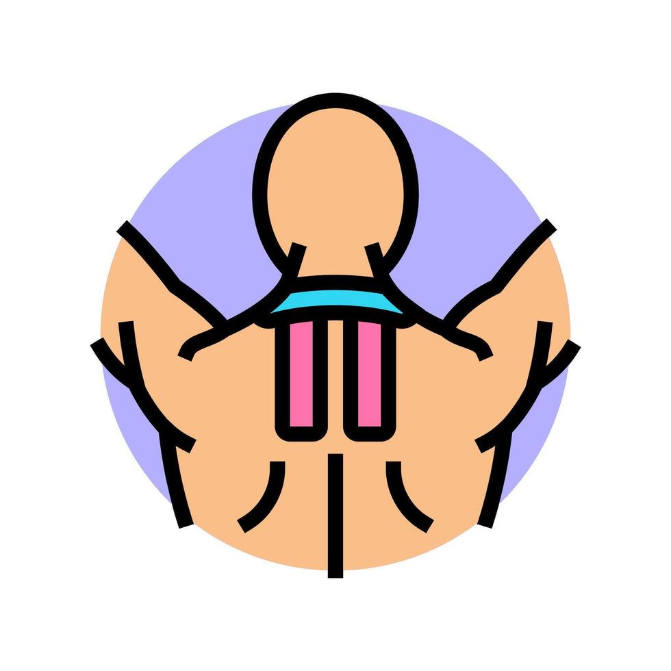 application neck kinesio tape color icon illustration vector