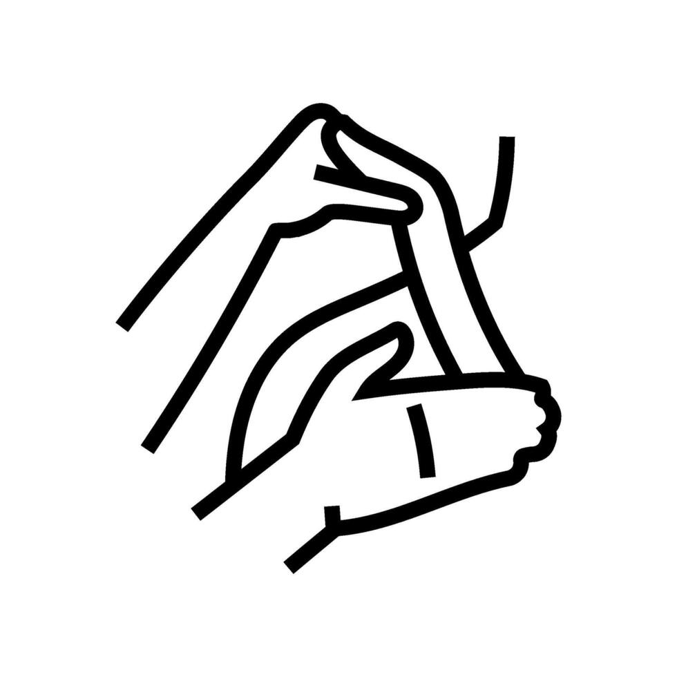therapist applying kinesio tape line icon illustration vector