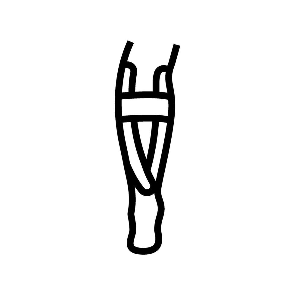calf muscle kinesio tape line icon illustration vector