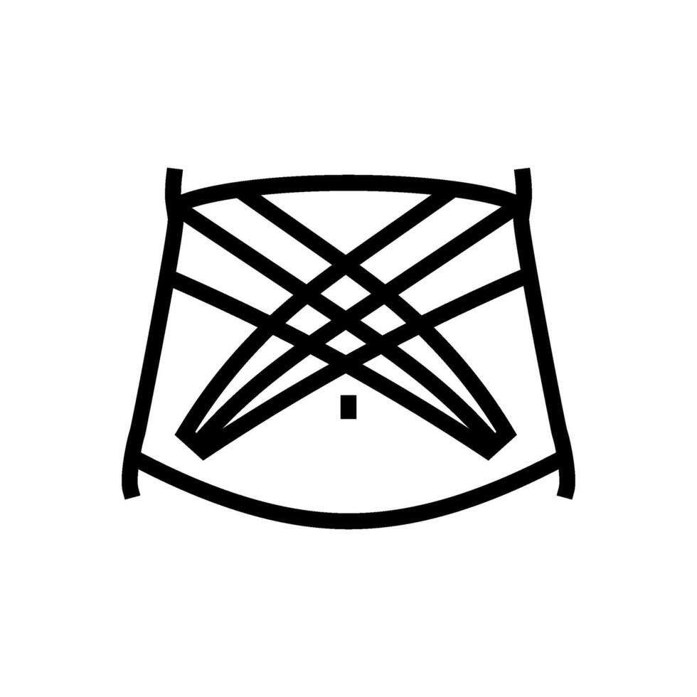 application for lymphatic drainage line icon illustration vector