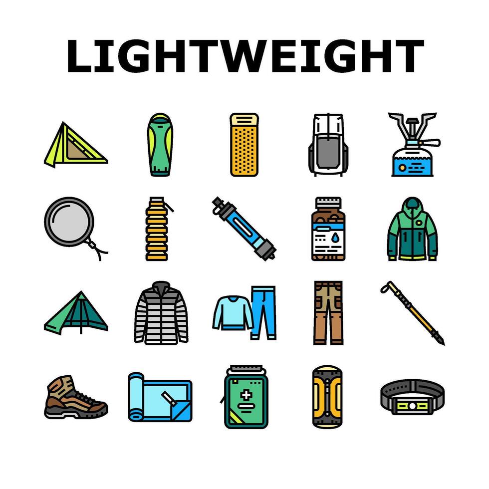 lightweight backpacking. symbol vector