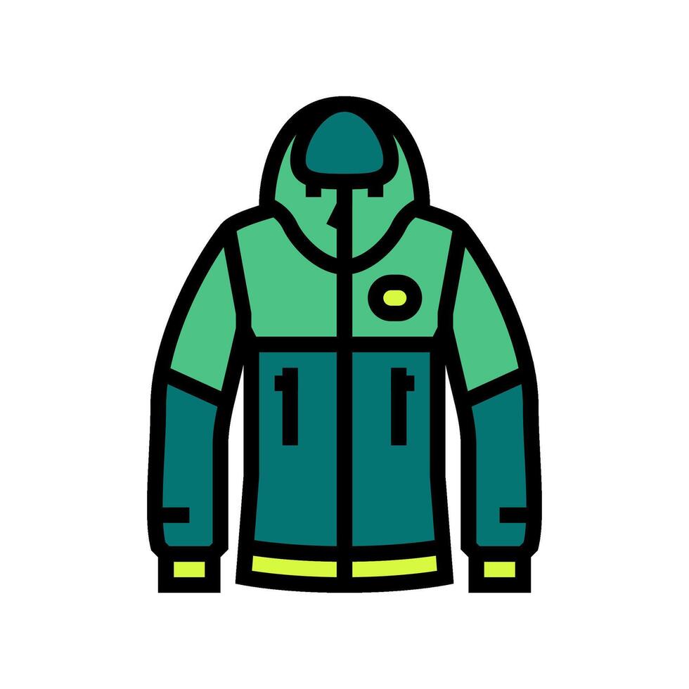 lightweight rain jacket ultralight trekking color icon illustration vector