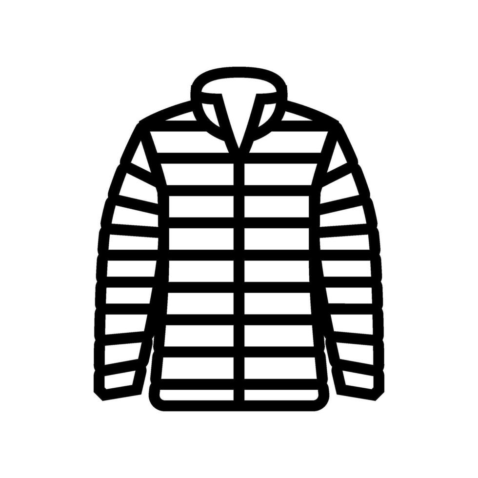 insulated jacket ultralight hiking line icon illustration vector