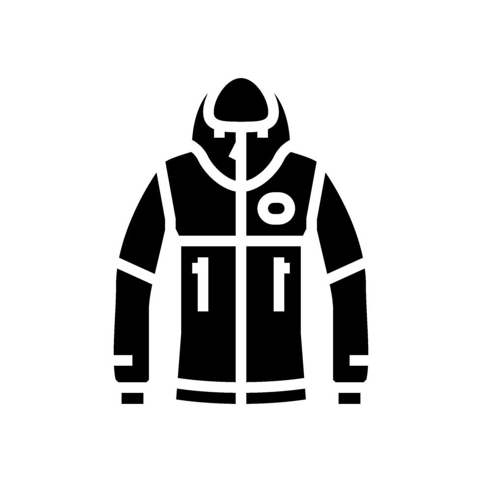 lightweight rain jacket ultralight trekking glyph icon illustration vector