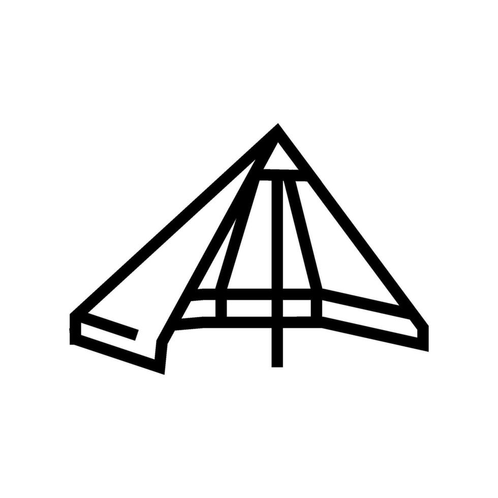poncho tent ultralight hiking line icon illustration vector