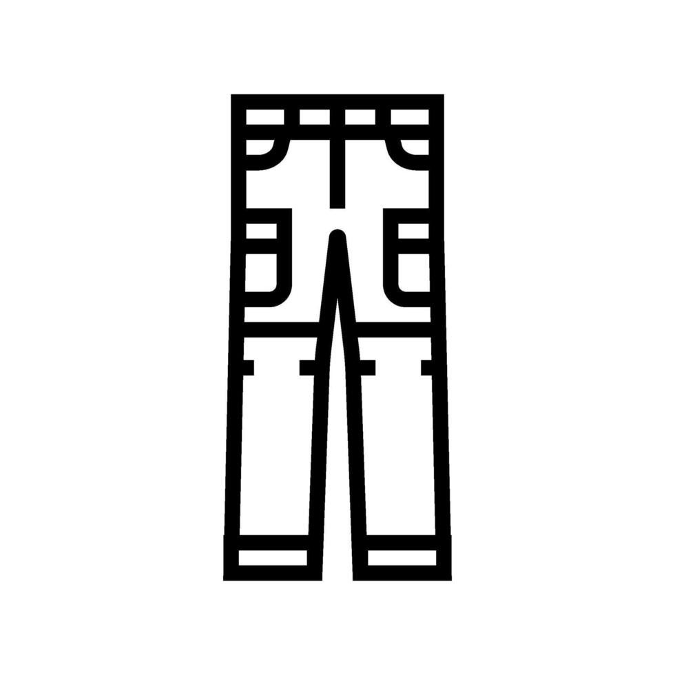 convertible pants ultralight hiking line icon illustration vector