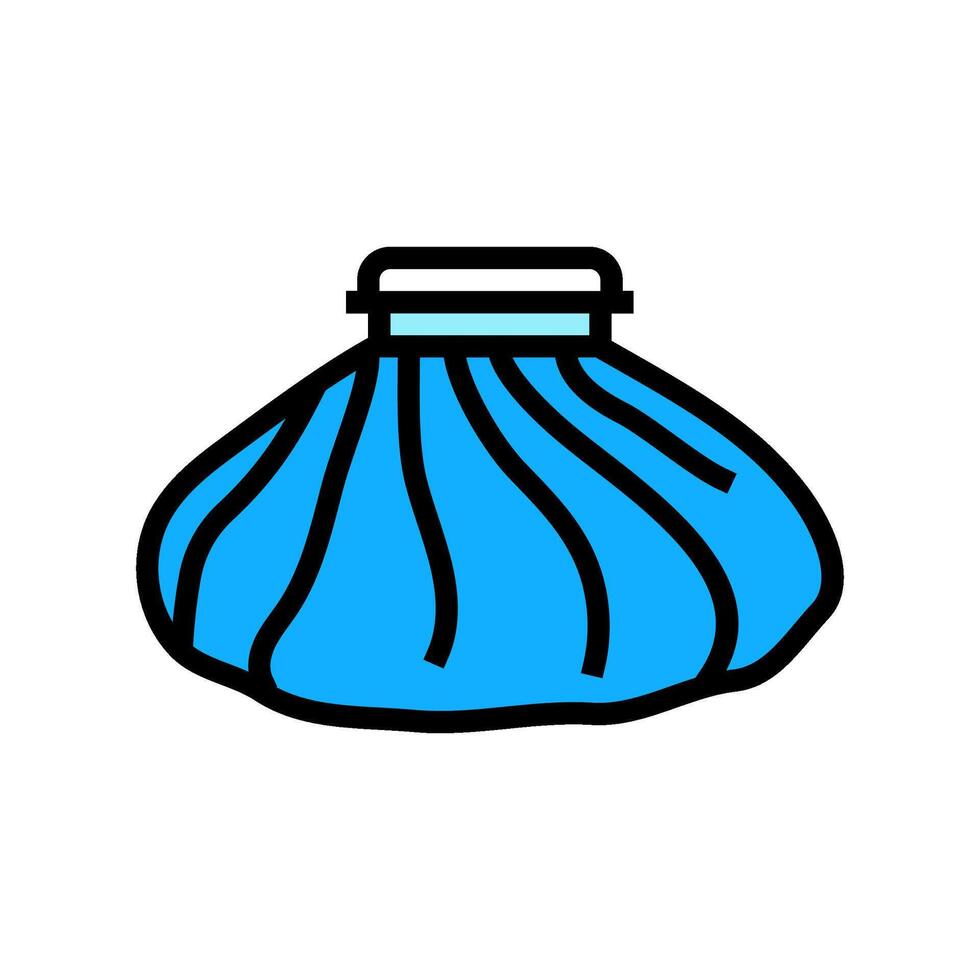ice pack cold therapy recovery wellness color icon illustration vector