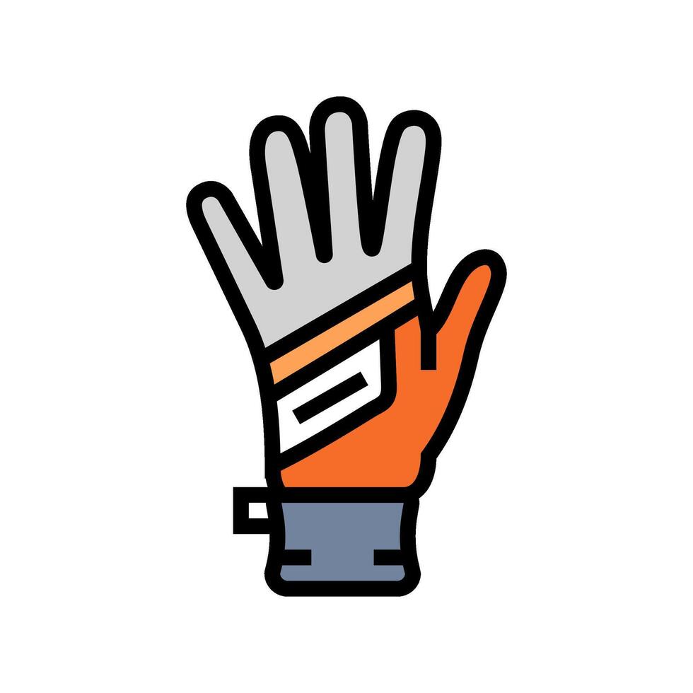 gloves running accessories color icon illustration vector