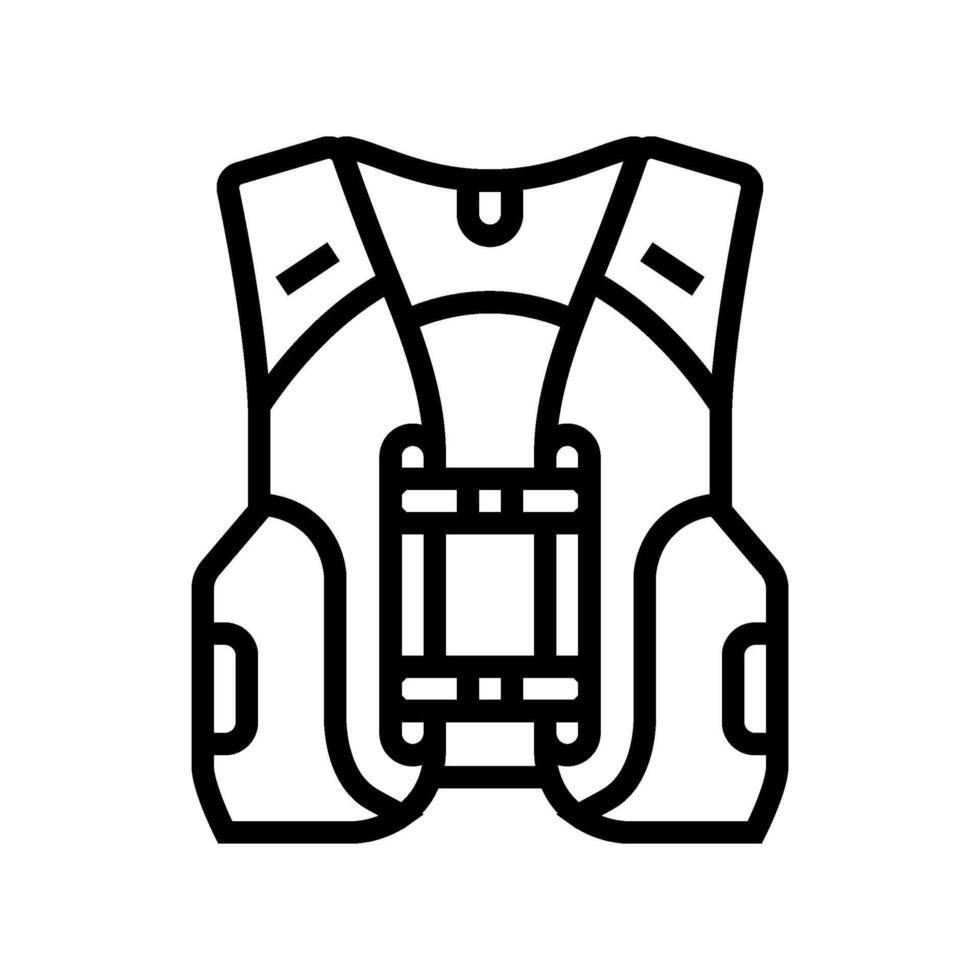 hydration vest pack running accessories line icon illustration vector