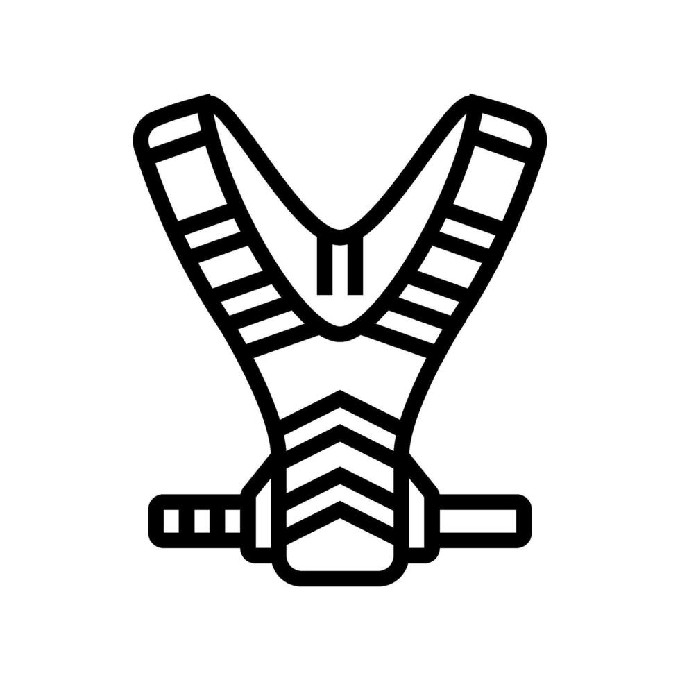 reflective vest running accessories line icon illustration vector