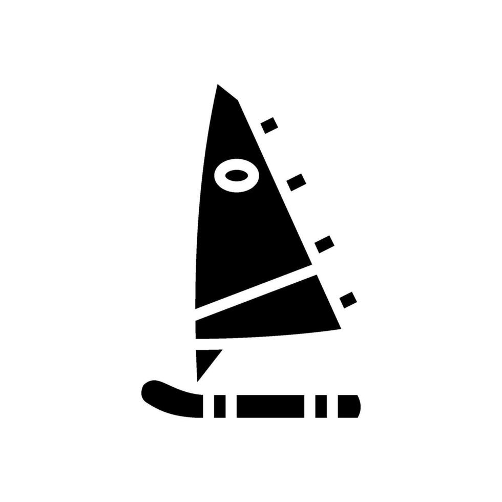 dinghy sailing sport glyph icon illustration vector