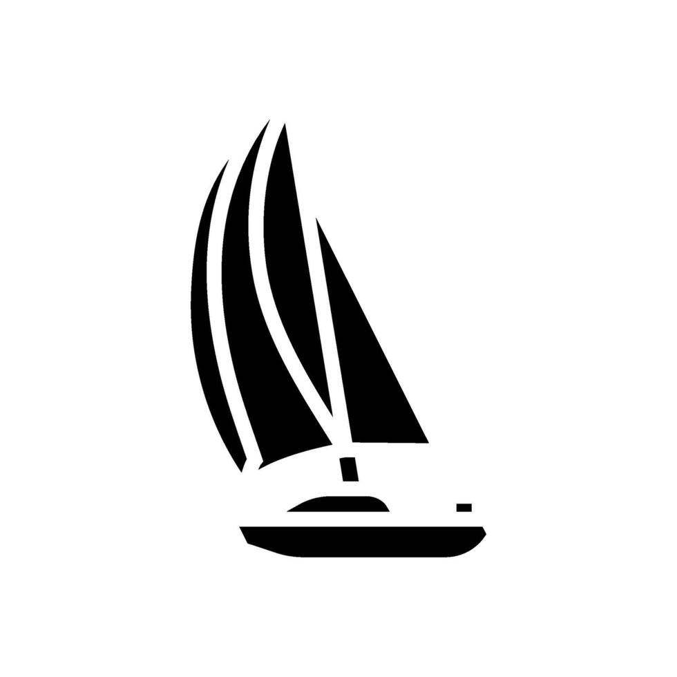 sails full sailing sport glyph icon illustration vector