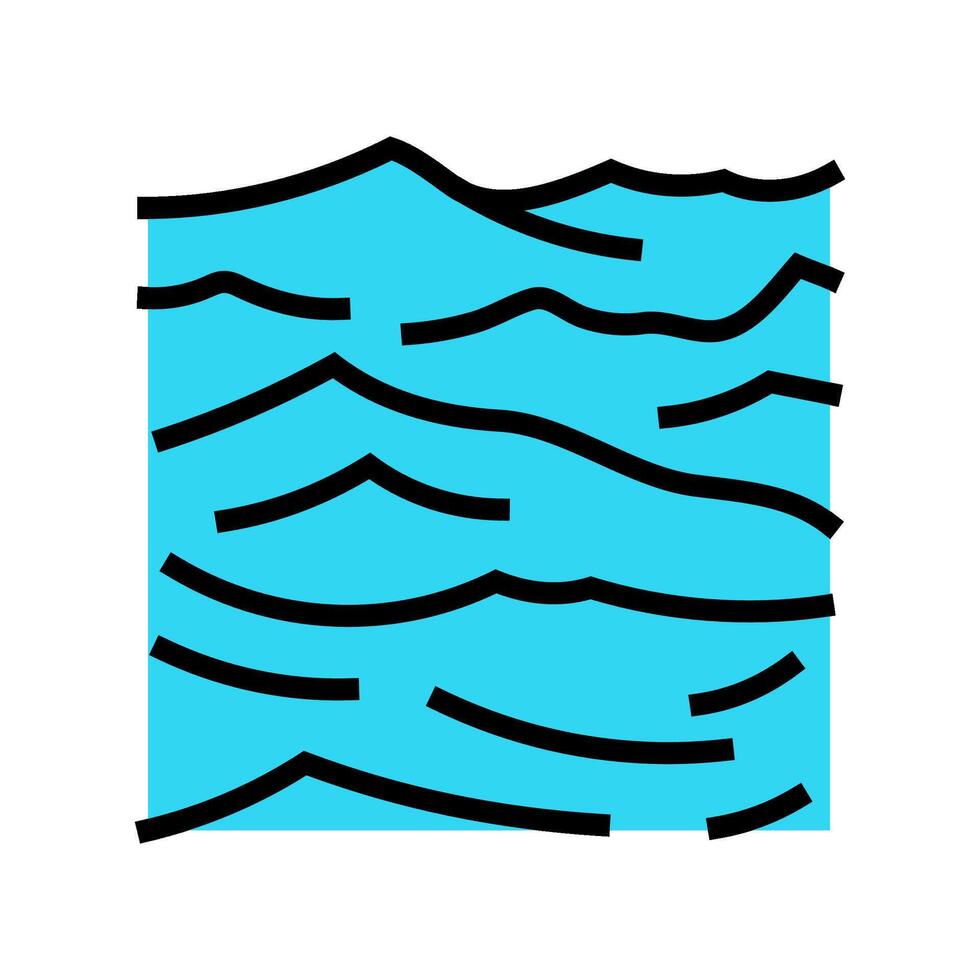 waves ocean sailing sport color icon illustration vector