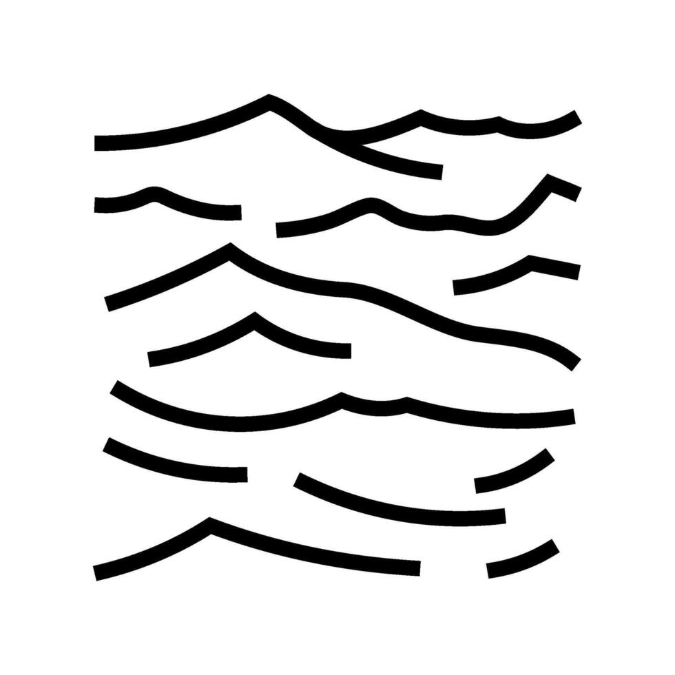 waves ocean sailing sport line icon illustration vector