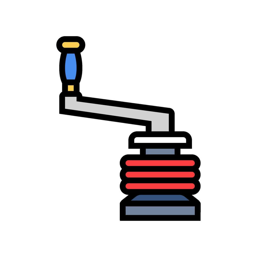 winch handle sailing sport color icon illustration vector