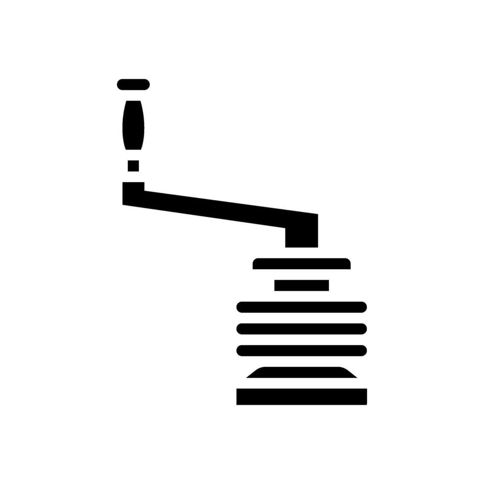 winch handle sailing sport glyph icon illustration vector