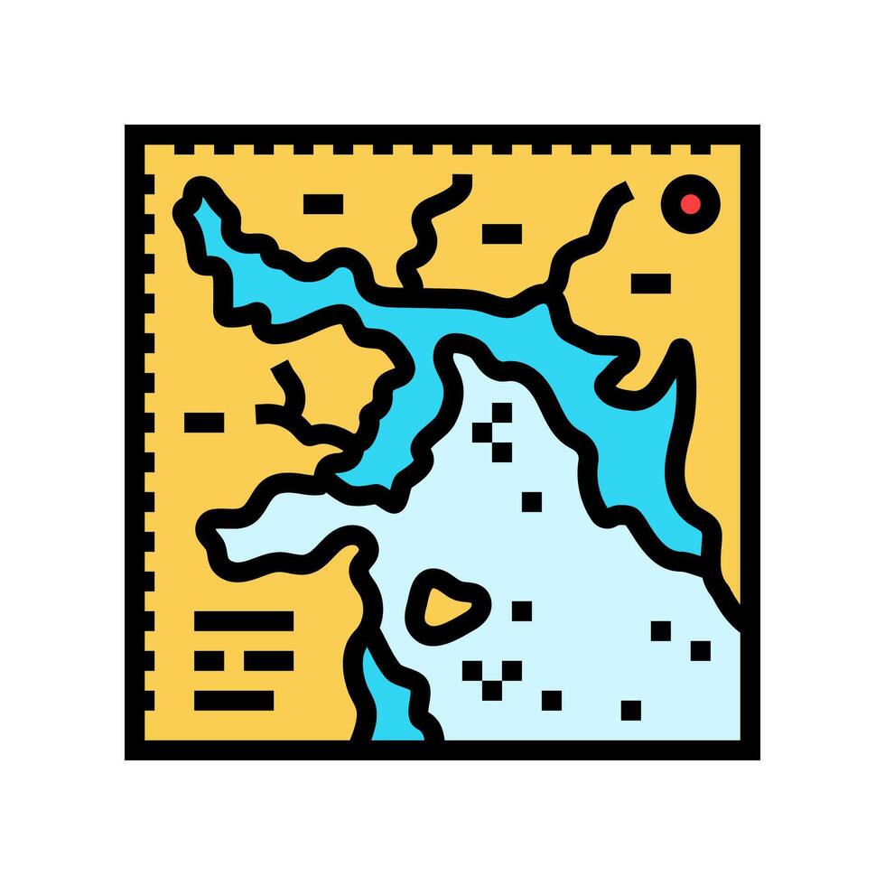 nautical chart sailing sport color icon illustration vector