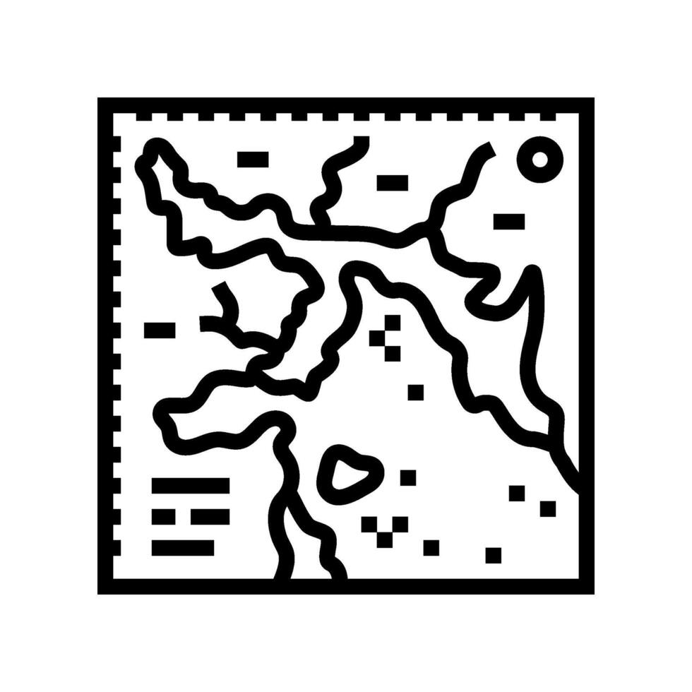 nautical chart sailing sport line icon illustration vector
