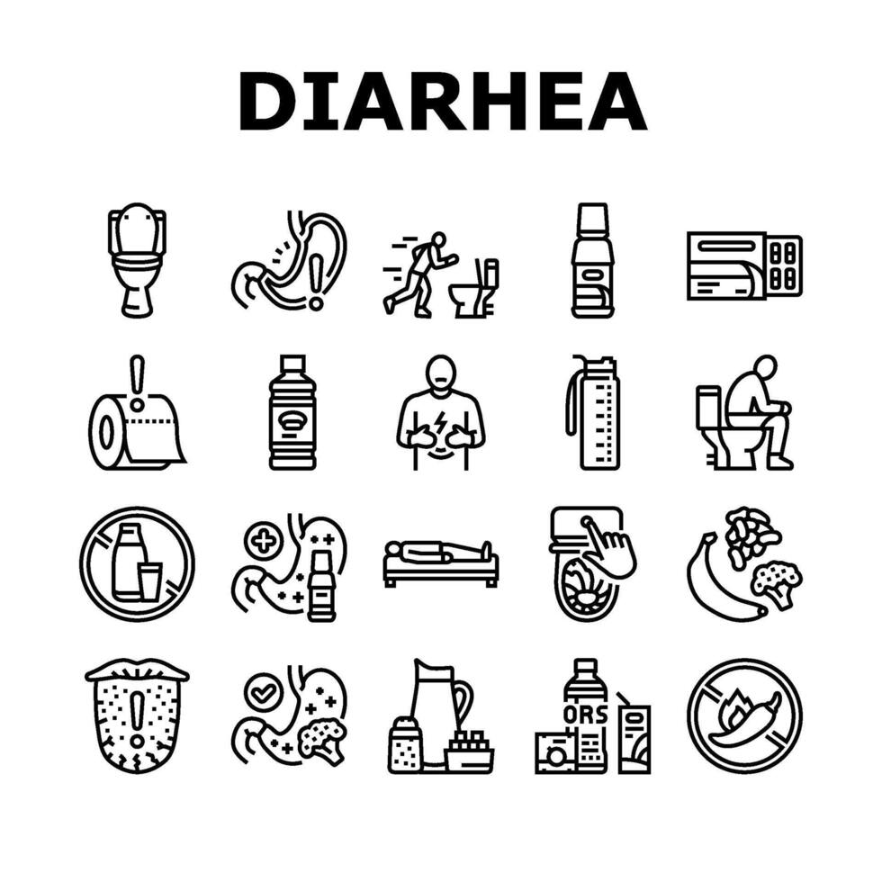 diarrhea causes symbol icon vector