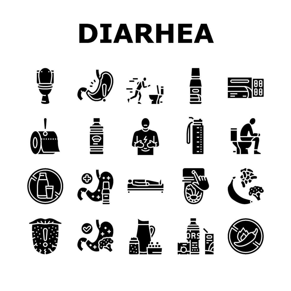 diarrhea causes virus symbol icon vector