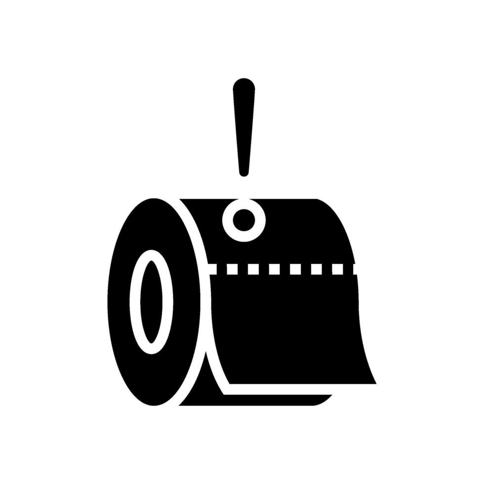 diarrhea warning glyph icon illustration vector