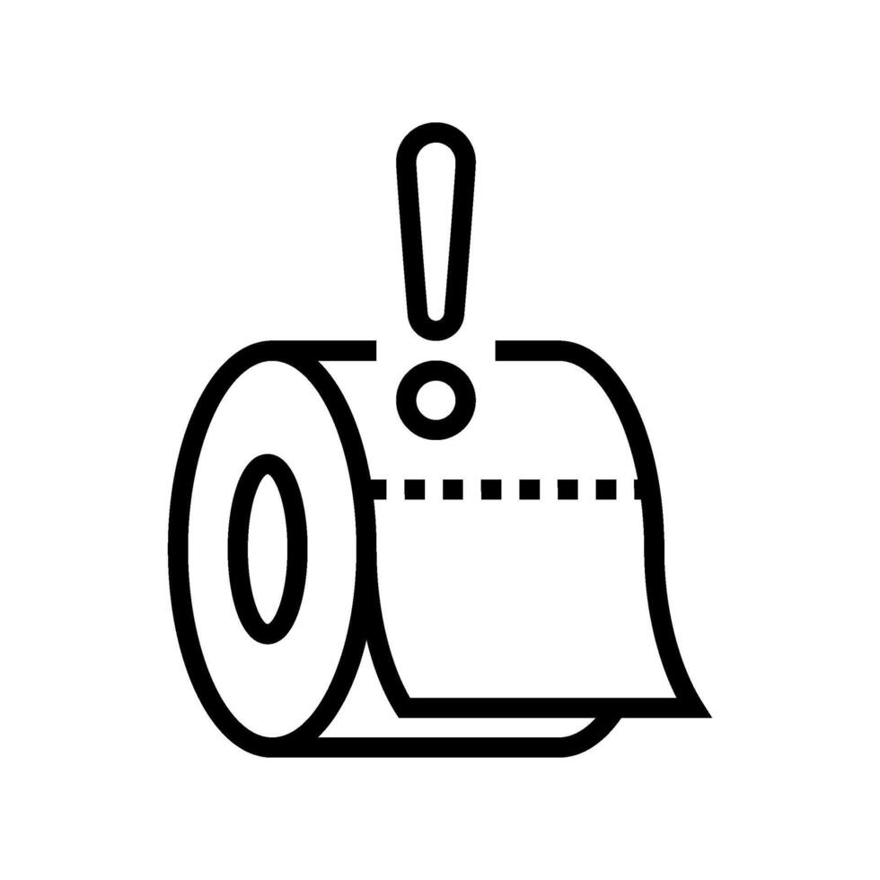 diarrhea warning line icon illustration vector