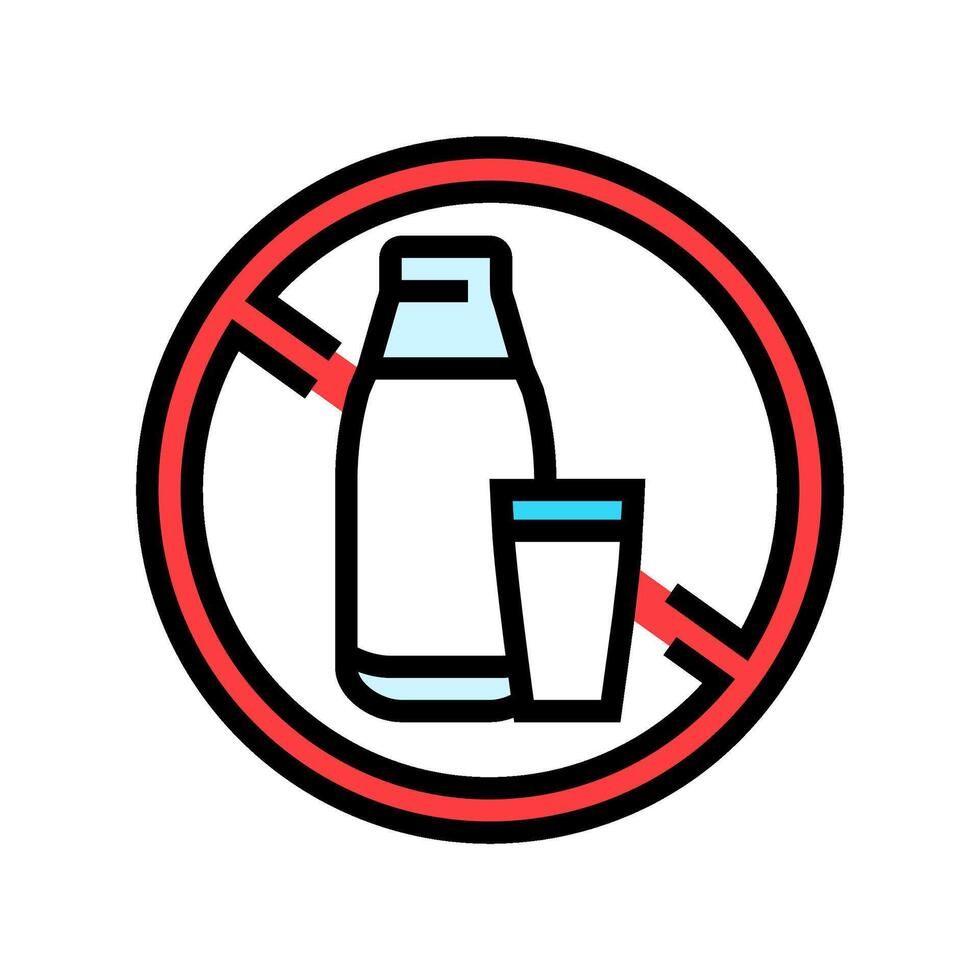 avoiding dairy foods diarrhea color icon illustration vector