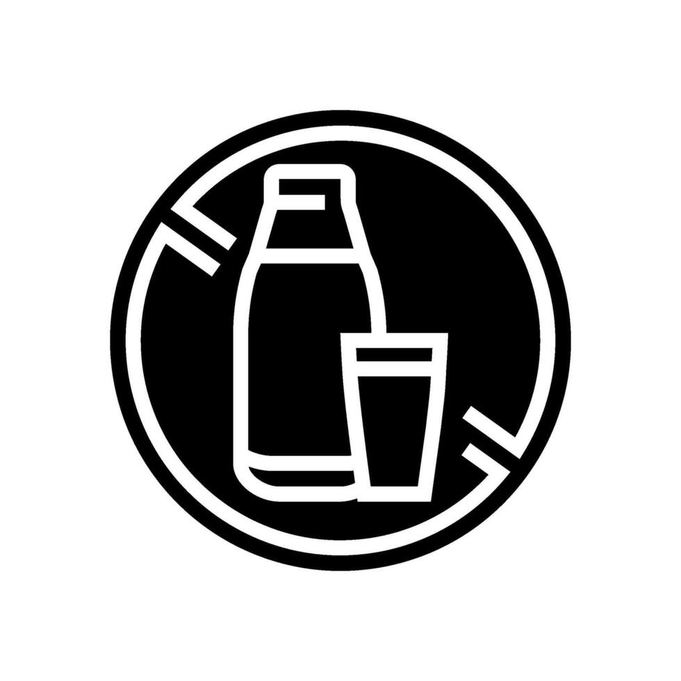 avoiding dairy foods diarrhea glyph icon illustration vector