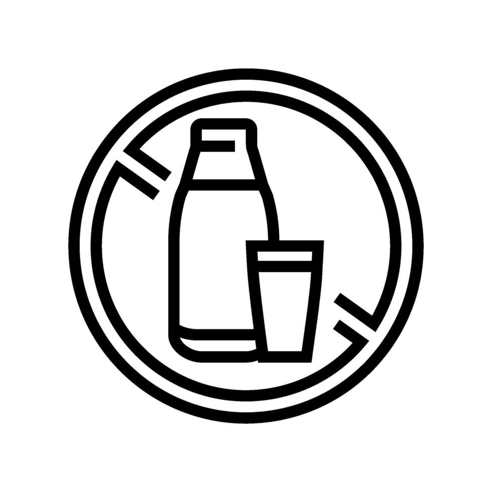 avoiding dairy foods diarrhea line icon illustration vector