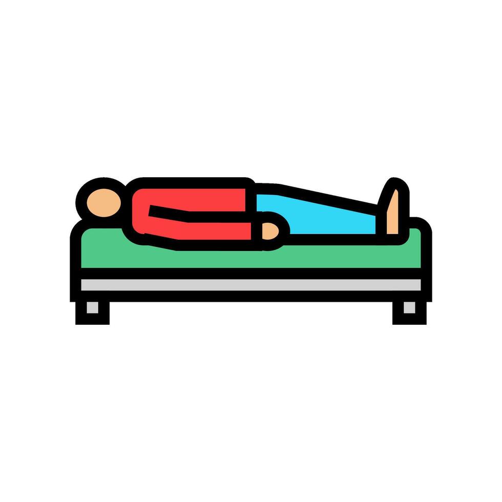 lying down position diarrhea color icon illustration vector