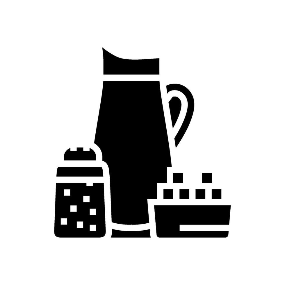 salt sugar mix rehydration diarrhea glyph icon illustration vector