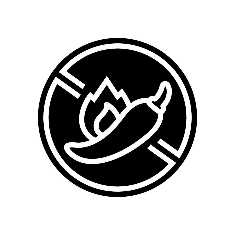 avoiding spicy food diarrhea glyph icon illustration vector