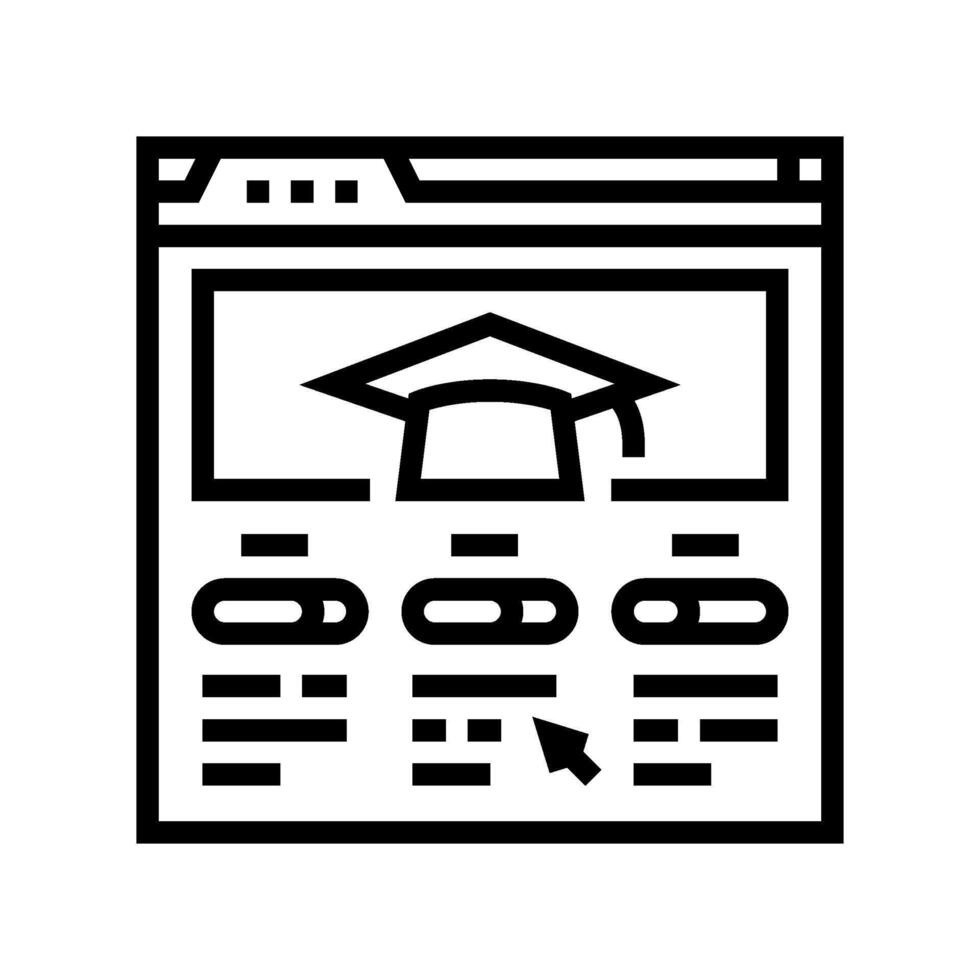 course progress bar education platform line icon illustration vector