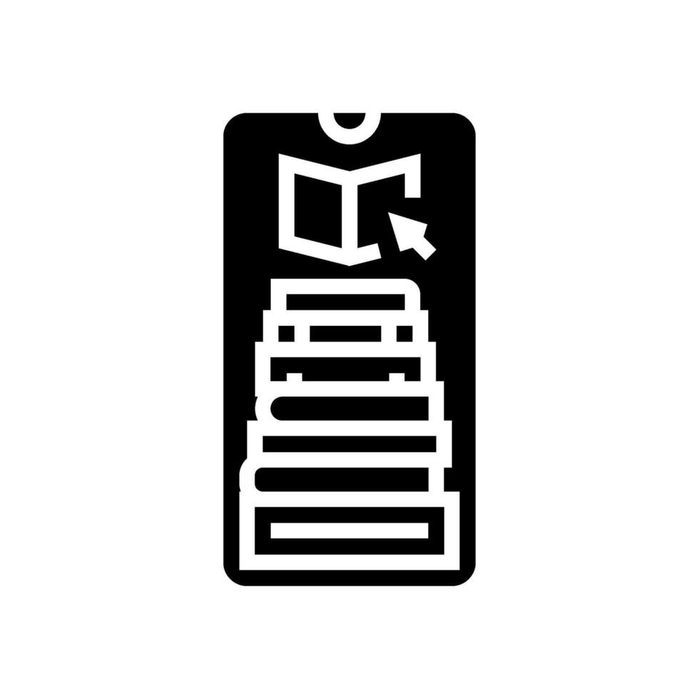 study resources education platform glyph icon illustration vector