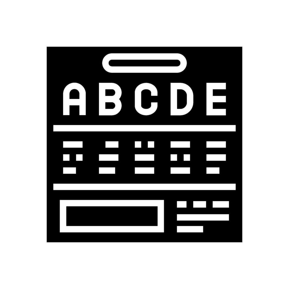 grading system education platform glyph icon illustration vector